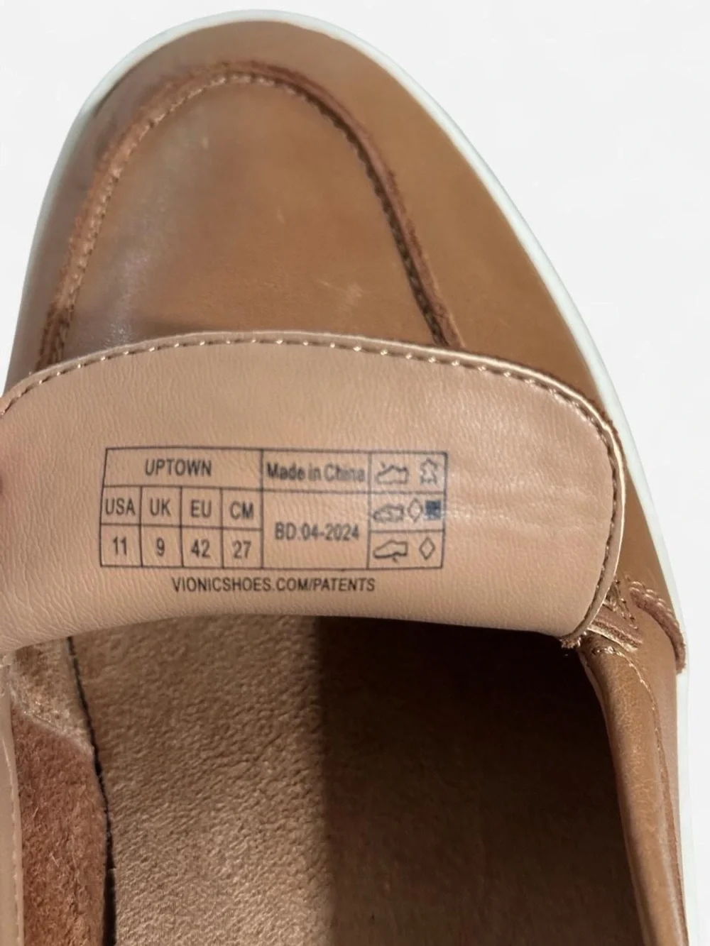 Vionic Uptown Brown Leather Penny Loafers Size 11